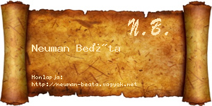 Neuman Beáta névjegykártya